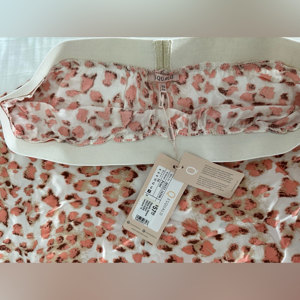 Esqualo Pink Leopard Midi Skirt NWT - Picture 11 of 16